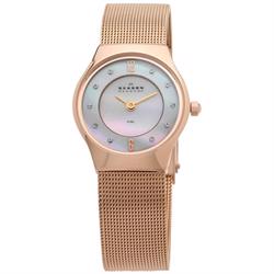 Image of Skagen Steel Kollektion, Rosa forgyldt Dame ur